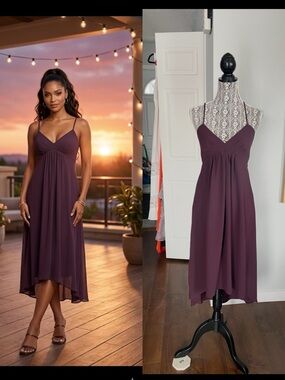 Aritzia Wilfred Cosimo Slight High Low Open Back Midi Dress. Size 4.